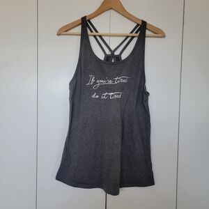 Constantly Varied Gear Charcoal Tank Top with Motivational Text